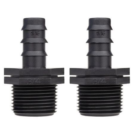 Соединитель для капельной трубки 16 мм 3/4 MasterProf пластиковый (2 шт.) (ДС.070722) соединитель для шлангов liyadu pc4 01 02 pc6 01 02 03 04 pc8 01 02 03 04 pc10 01 02 03 04 pc12 03 02