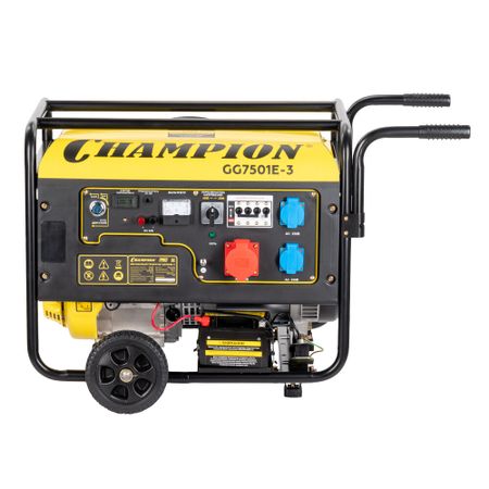 Генератор бензиновый Champion GG7501E-3 7,5 кВт с электростартером генератор сигнала aliter max2870 23 5 6000 мгц