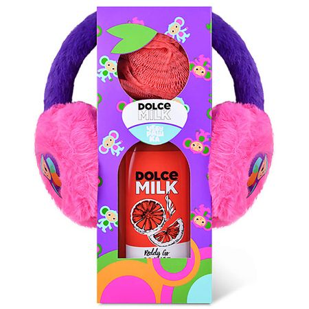 Набор средств для ухода за телом DOLCE MILK Набор 298 с плюшевыми наушниками Чебурашка наклейка на стену бэнкси обезьяна с наушниками poomoo