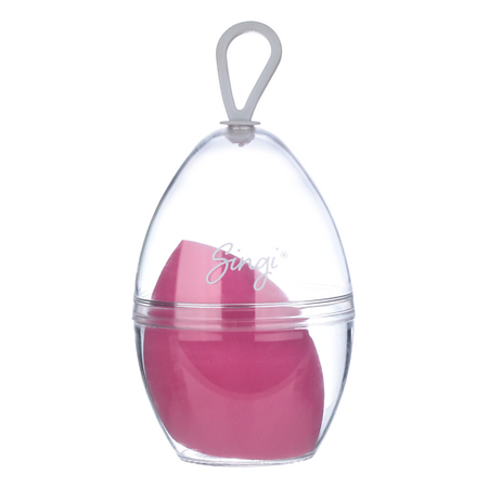 Спонж для лица SINGI Спонж косметический для макияжа лица яйцо тёмно-розовый лакомства happy jungle палочки для птиц мед и яйцо 3 шт 90 гр 90 г