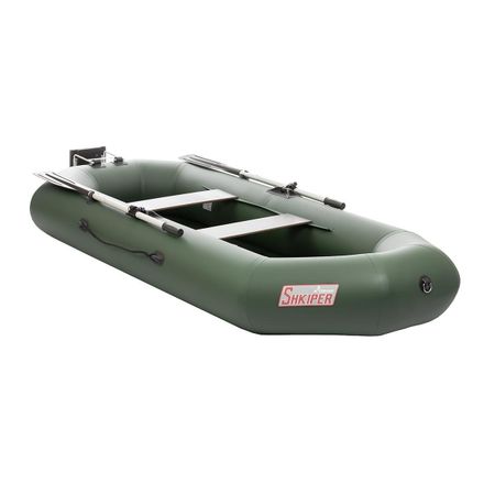 Лодка Тонар Шкипер 260НТ с навесным транцем зелёная 280х123 см насос автомобильный ножной ugo loks с манометром