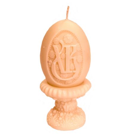 Свеча Kukina Raffinata яйцо ХВ на подставке 4х7,5 см