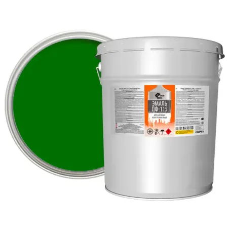 Эмаль Простокраска ПФ-115 полуматовая цвет зеленый 20 кг