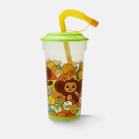 Стакан ND PLAY Стакан с трубочкой Чебурашка