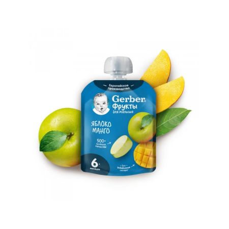 Пюре фруктовое Gerber Яблоко и манго с 6 месяцев 90 г линейные направляющие hgr15 g penny machine 1000 2000 3000 4000 мм