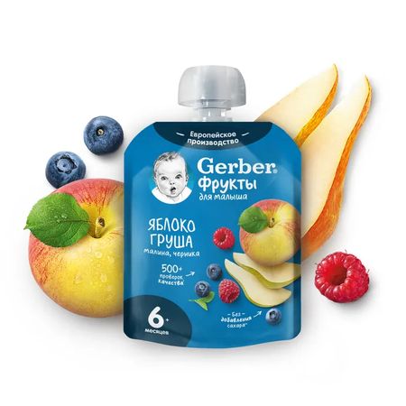 Пюре Gerber Яблоко, груша, малина, черника с 6 месяцев 90 г линейные направляющие hgr15 g penny machine 1000 2000 3000 4000 мм