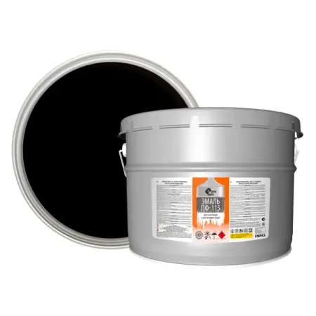 Эмаль Простокраска ПФ-115 полуматовая цвет черный 10 кг