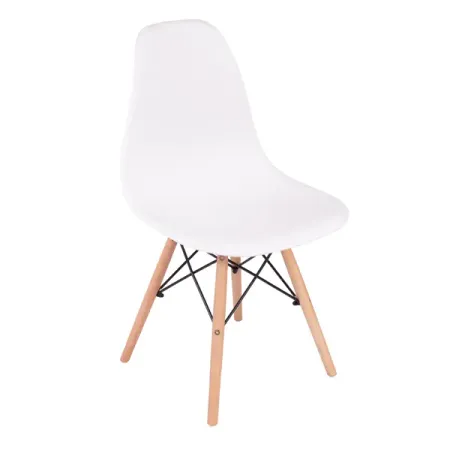 Стул Fitz STF-01-02 47x45x43 см ножки дерево/коричневый сиденье полипропилен цвет белый
