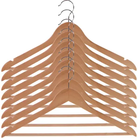 Плечики для одежды KONSENSA 44.5 см дерево цвет натуральный 8 шт. moonbiffy акриловые вешалки для одежды