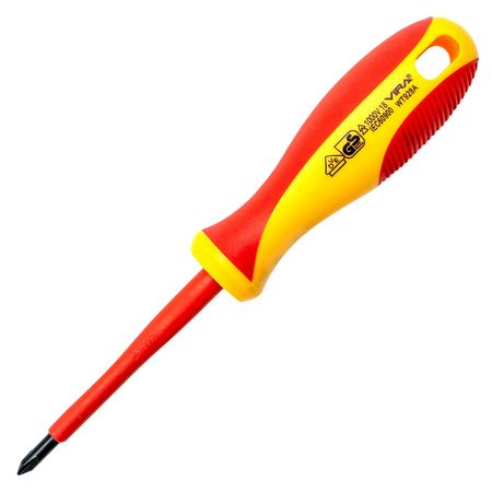 отвертка диэлектрическая RAGE by VIRA 1000В VDE PH1*80 мм щупы для мультиметра qhtitec 10а 20а 1000в