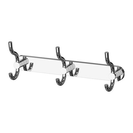 планка с тремя крючками-вешалками ARTWELLE Harmonie алюминиевые черные заклепки с тремя когтями