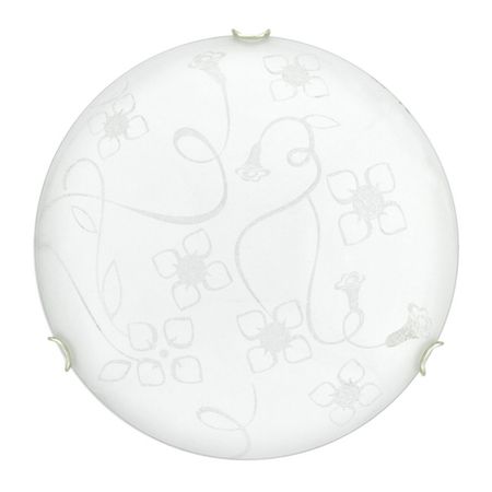 светильник настенно-потолочный СВЕТПРОМЪ Лютики 2хЕ27х60Вт стекло с гальваническим покрытием белый светодиодные драйверы трансформаторы 20 80 120вт х2