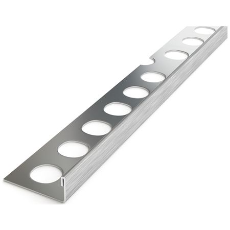 профиль для плитки ЛУКА нерж. сталь кант L 10х2700 мм матовый профиль для меб щита 4мм стык нерж ст матовый 0 6м