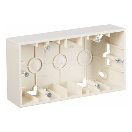 коробка монтажная для накладного монтажа 2 поста слоновая кость коробка монтажная к 227