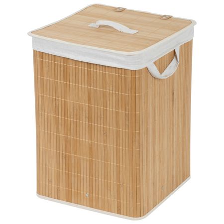 корзина для белья складная 350х350х500мм натуральная бамбук dutrieux складная шляпа ведьмы