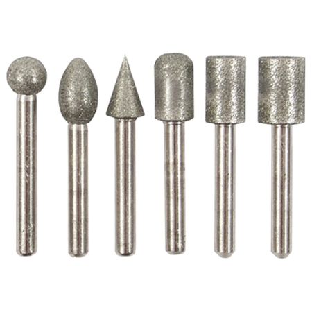 набор мини-насадок FIT с алмазным напылением 6шт керамические шлифовальные головки rams bralin 10 шт