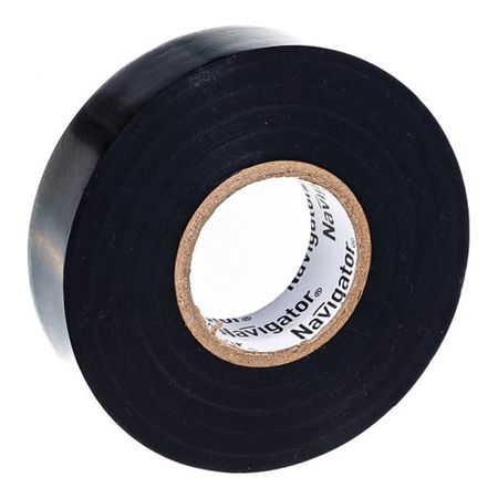 изолента NAVIGATOR 0,18х19мм черный 20м изолента navigator самослипающаяся 19мм 5м