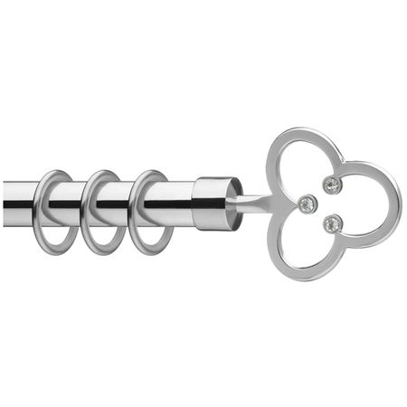 комплект наконечников ARTTEX 20мм клевер со стразами 2шт хром, арт.А0000002201 хру ные призм для украшений 20мм