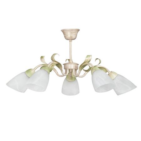 люстра потолочная VITALUCE Старлиг 5х40Вт E14 металл бежевый