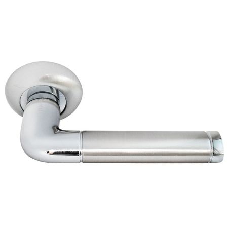 ручка дверная RUCETTI RAP 2 SN/CP никель сатиновый/хром ручка дверная rucetti 02 никель сатиновый