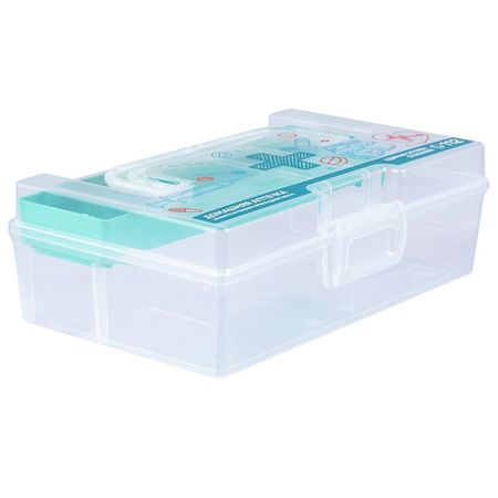 контейнер ПОЛИМЕРБЫТ Аптечка 17х10,8х7,8см 0,8л пластик с крышкой и ручкой корзинка полимербыт traymix с крышкой белая 12 л