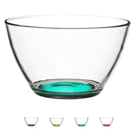 салатник Гладкий цветное дно 19см 2,5л стекло в ассортименте подвесок коломеев сказка 10 90мм 2шт стекло мультиколор