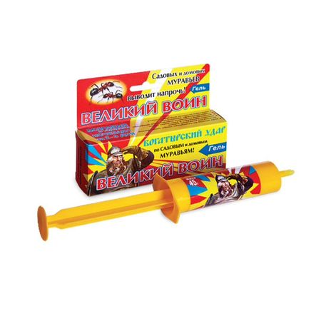 гель от муравьев Великий воин шприц-дозатор 45г шприц ручка новопен 4 1