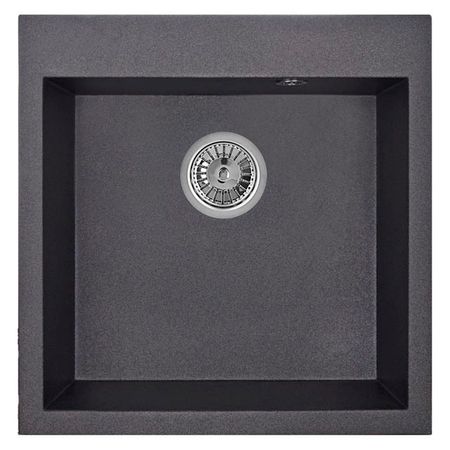 мойка GRANULA 510х520х190мм черная кварц мойка granula 465х510х200мм пирит кварц