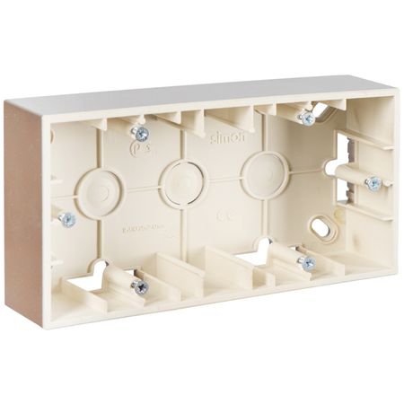 монтажная коробка SIMON для накладного монтажа 2 поста шампань коробка монтажная к 227