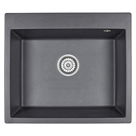 мойка прямоугольная GRANULA 600х520х200мм черный кварц мойка granula 465х510х200мм пирит кварц