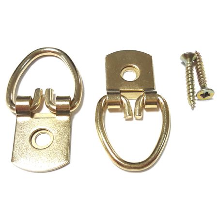 петля-подвес усиленная для картины латунированная 2шт металлические фоторамки