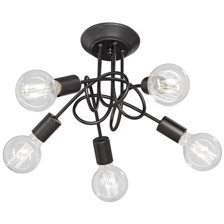 люстра потолочная VITALUCE Пола 5х60Вт Е27 металл черная