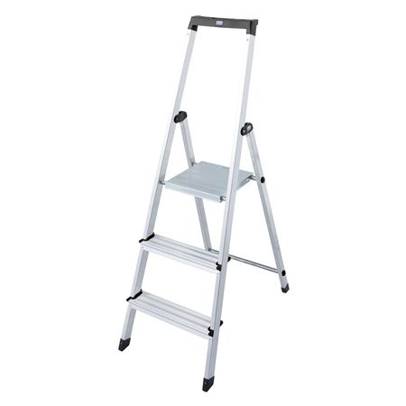 стремянка односекционная KRAUSE Solidy 3 ступени алюминиевая стремянка односекционная ladderbel 4 ступени ная
