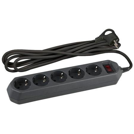 сетевой фильтр ЭРА USF-5es-1.5m-B с/з 3x0,75мм кв с выключателем разъемов tlzwla pj209 10 шт