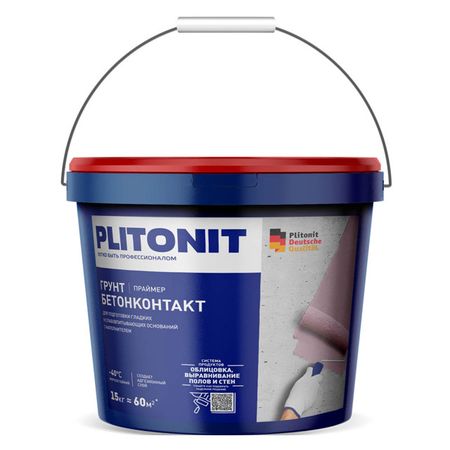 праймер ПЛИТОНИТ Грунт БетонКонтакт 15кг эспандер кистевой he 07 до 15кг