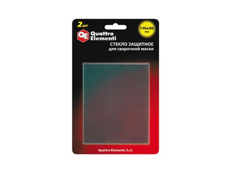 стекло для сварочной маски QUATTRO ELEMENTI 110х90мм 2шт защитное фокусирующая линза для сварочной головки sup