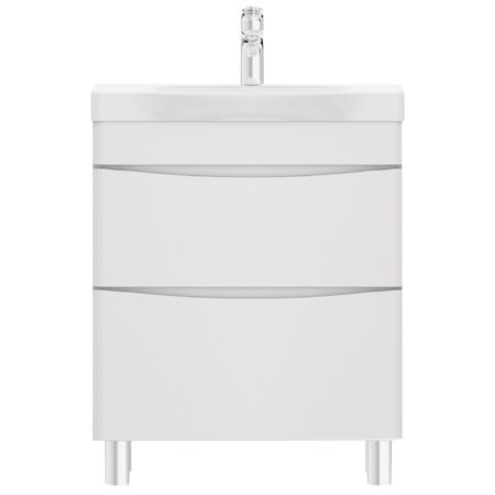 тумба с раковиной AM.PM Like 65 см напольная белый глянец