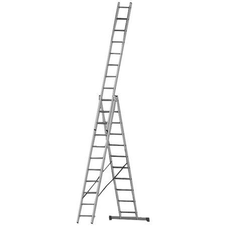 лестница трехсекционная НОВАЯ ВЫСОТА Серия 100 11 ступеней