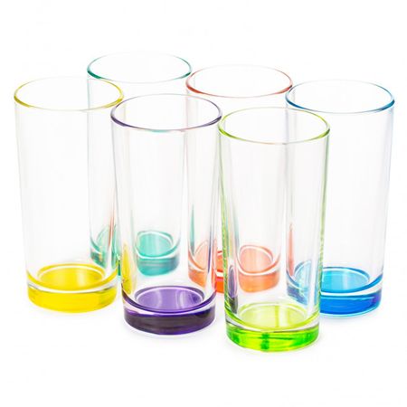 стакан OSZ Гладкий 280мл высокий стекло цветное дно в ассортименте подвесок коломеев сказка 10 90мм 2шт стекло мультиколор