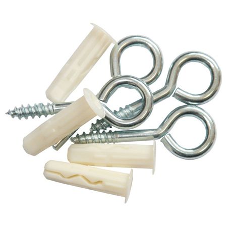 шуруп-кольцо 30x4,1х9,6мм с дюбелем 6шт шуруп крюк 6х60 hook 6 x60 mp