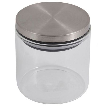 банка для продуктов MALLONY Oceano 0,3л круглая стекло, нерж.сталь, силикон, пластик банка для продуктов todelia simplicity 1 6л круглая стекло пробка силикон