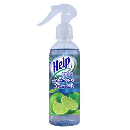 освежитель воздуха HELP Лаймовая свежесть 345мл спрей освежитель для помещений chirton морская свежесть 300 мл