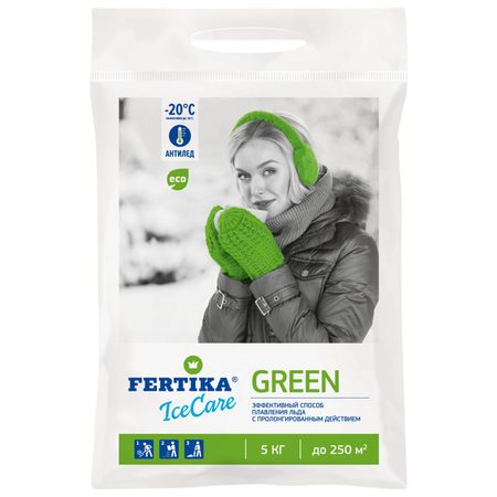 реагент противогололедный FERTIKA IceCare Green -20°C 5кг