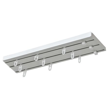 карниз 3-рядный эконом потолочный пластмассовый 240 см, арт.09.03ТО.15824ОЭ карниз арт декор трос потолочный 2 х рядный до 350см арт к т 2 п 35