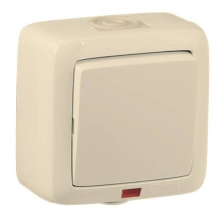 выключатель 1-клавишный HEGEL Alfa Aqua IP44 с индикацией слоновая кость трех ная флейта для alfa romeo stelvio giulia 159 156 giulietta 147 mito spider gt