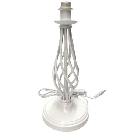 лампа настольная 1хЕ14х40Вт без абажура белая лампа настольная 1хе14х40вт без абажура белая