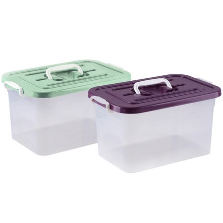 контейнер ПОЛИМЕРБЫТ 31х20х18см 6,5л для бытовых нужд пластик с крышкой, замками и ручкой корзинка полимербыт traymix с крышкой белая 12 л