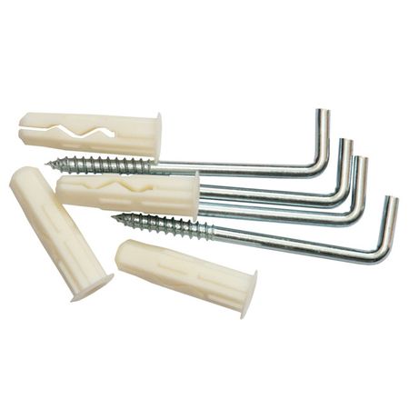 шуруп-крюк L-образный 3,9х40мм с универ. дюбелем 6x25мм 6шт шуруп крюк 6х60 hook 6 x60 mp