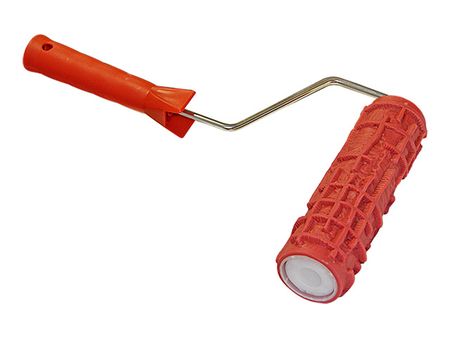 валик с ручкой TOOLBERG фактурный плетень резина 180мм, арт.0309261 валик с ручкой toolberg фактурный дождь резина 180мм арт 1413101