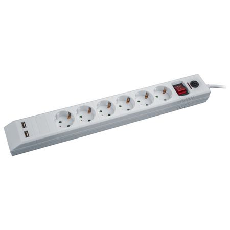 сетевой фильтр NAVIGATOR 71 864 NSP-USB-06-180-ESC 3x1 6 гнезд 1,8м белый защитные крышки разъемов n k uhf k